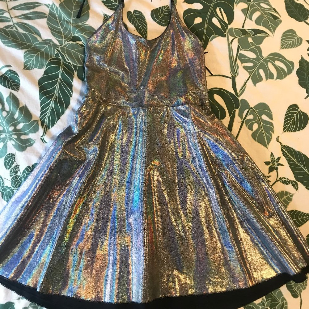 LittleBlackDiamond Holographic Reversible Dress